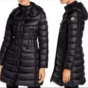 Authentic Moncler Hermine Coat Blue